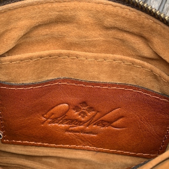 𝅺patricia Nash Piedmont Laser Cut Sherpa and Leather Wristlet - Tan - Picture 11 of 13